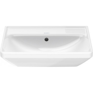 Раковина подвесная Duravit D-Neo, 55x44cm, z переливом, отверстие под смеситель, белая