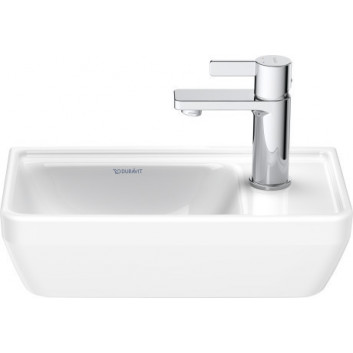 Раковина подвесная Duravit D-Neo, 60x44cm, z переливом, отверстие под смеситель, белая