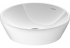 Раковина накладная на столешницу Duravit D-Neo, 40cm, круглая, без перелива, без отверстия под смеситель, белая