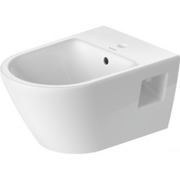 Биде подвесное Duravit D-Neo Rimless, 54x37cm, крепление Durafix, белая