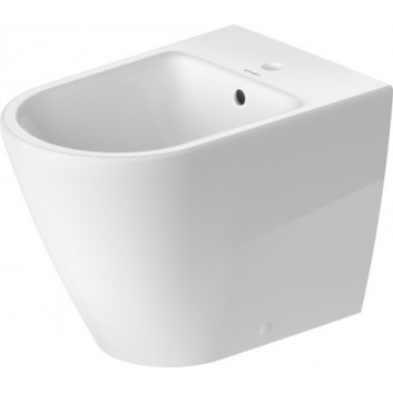 Биде напольное Duravit D-Neo Rimless, 65x37cm, z переливом, отверстие под смеситель белый