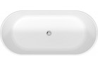 Ванна свободностоящая Duravit D-Neo, 160x75cm, bezszwowa obudowa, без перелива, DuraSolid, белая