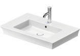 Раковина подвесная/с тумбой Duravit D-Neo, 65x48cm, z переливом, отверстие под смеситель, белая