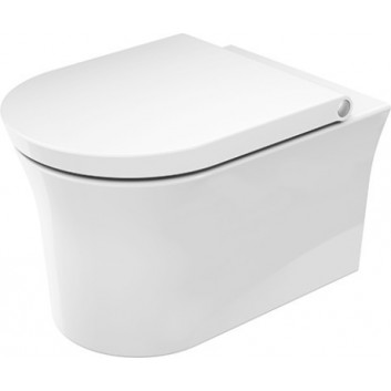 Раковина для ванной подвесной Duravit White Tulip Rimless, 54x37cm, bez rantu spłukującego, крепление Durafix, HygieneFlush, белая