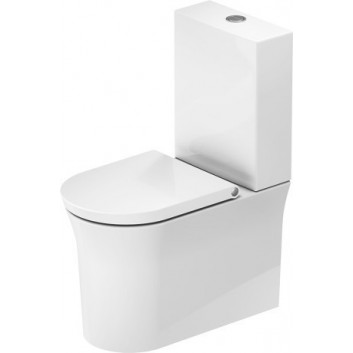 Унитаз компакт WC Duravit D-Neo Rimless, 65x37cm, bez rantu spłukującego, 4,5 l, UWL klasa 1, белая