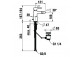 Смеситель для биде Laufen Val, напольный, излив 121mm, Eco+, клапан automatyczny, хром