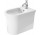 Биде напольное przyścienne Duravit White Tulip, 58x37cm, z переливом, отверстие под смеситель, белый
