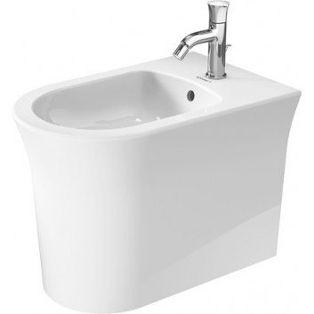 Биде подвесное Duravit White Tulip, 54x37cm, z переливом, отверстие под смеситель, белый