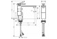 Смеситель для раковины Axor Edge, напольный, высота 178mm, излив 160mm, клапан push-open, хром