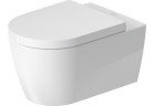 Набор раковина для ванной подвесной i крышка с микролифтом Duravit ME by Starck Rimless, 57x37cm, bez rantu spłukującego, крепление Durafix, HygieneFlush, powłoka HygieneGlaze, белая
