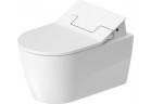 Набор раковина для ванной подвесной Duravit ME by Starck Rimless i сидение myjąca SensoWash, 57x37cm, bez rantu spłukującego, крепление Durafix, HygieneFlush, powłoka HygieneGlaze, белая