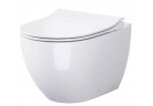 Раковина zawieszana с сидением slim Cersanit Zen Set B246, 49,5x35,5cm, CleanOn, bez kołnierza, белая