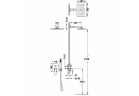 Душевой набор Tres Slim Exclusive, скрытый, Rapid-Box, 2 выходы wody, верхний душ 300x200mm, чёрный мат.