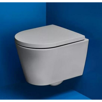 Подвесной унитаз WC Laufen Kartell by Laufen, 49x37cm, rimless, штанга закруглённая, белый