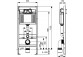 Универсальный инсталляция скрытого монтажа WC TECEbase, высота 1120mm, сливной бачок uruchamiana z przodu или z góry