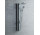 Panel душевой с верхним душем Novellini Line 2, 22x7,5xH150 cm для монтажа на стене или в углу - серебряный, pasek чёрный 