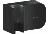 Держатель душевой porter Axor One, настенный, z przyłączem wody, чёрный мат.