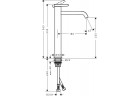 Смеситель для раковины Axor One, напольный, высота 339mm, держатель dźwigniowy, element сливной, хром