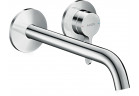 Смеситель для раковины на 2 отверстия Axor One, скрытая, излив 220mm, держатель dźwigniowy, хром