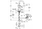 Смеситель для раковины Grohe BauEdge, напольный, высота 164mm, DN 15, размер M, клапан automatyczny, хром