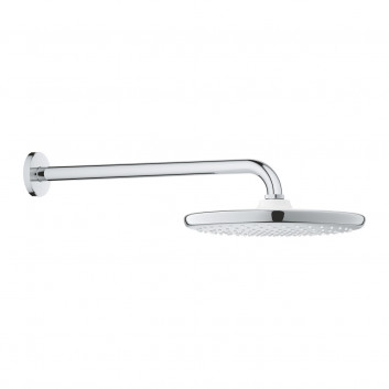 Верхний душ Grohe Tempesta 250, круглая, 1 strumień, держатель настенные 380mm, хром