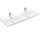 Раковина с тумбой двойная Villeroy & Boch Subway 3.0, 130x47cm, z переливом, 2 otwory na armaturę, Weiss Alpin