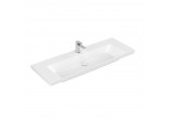 Раковина с тумбой Villeroy & Boch Subway 3.0, 130x47cm, без перелива, otwór na armaturę, Stone White CeramicPlus