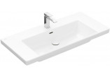 Раковина с тумбой Villeroy & Boch Subway 3.0, 130x47cm, z переливом, otwór na armaturę, Weiss Alpin