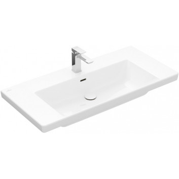 Раковина с тумбой Villeroy & Boch Subway 3.0, 130x47cm, z переливом, otwór na armaturę, Weiss Alpin