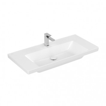 Раковина с тумбой Villeroy & Boch Subway 3.0, 130x47cm, z переливом, otwór na armaturę, Weiss Alpin