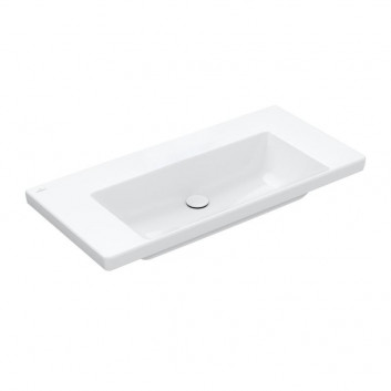 Раковина с тумбой Villeroy & Boch Subway 3.0, 100x47cm, без перелива, otwór na armaturę, Weiss Alpin