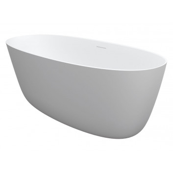 Ванна свободностоящая Riho Oval, 160x72cm, Solid Surface, белая