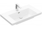 Раковина с тумбой Villeroy & Boch Subway 3.0, 80x47cm, z переливом, otwór na armaturę, Weiss Alpin