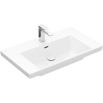 Раковина с тумбой Villeroy & Boch Subway 3.0, 100x47cm, z переливом, otwór na armaturę, Weiss Alpin