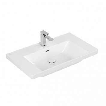 Раковина с тумбой Villeroy & Boch Subway 3.0, 100x47cm, z переливом, otwór na armaturę, Weiss Alpin