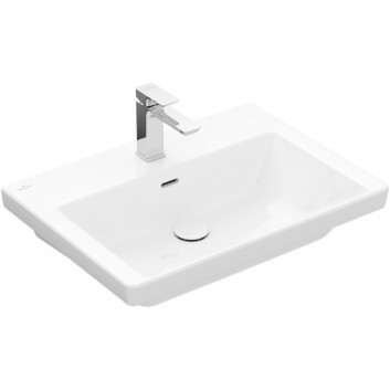 Раковина с тумбой Villeroy & Boch Subway 3.0, 80x47cm, z переливом, otwór na armaturę, Weiss Alpin