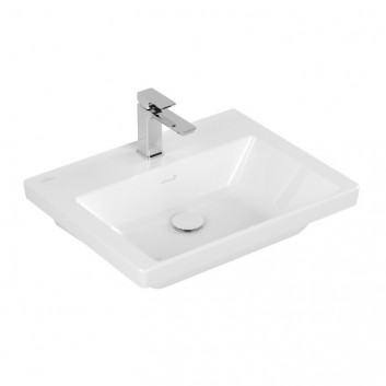 Раковина с тумбой Villeroy & Boch Subway 3.0, 65x47cm, z переливом, otwór na armaturę, Weiss Alpin