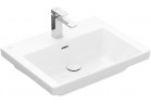 Раковина с тумбой Villeroy & Boch Subway 3.0, 60x47cm, z переливом, otwór na armaturę, шлифованный низ, Weiss Alpin CeramicPlus
