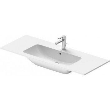 Раковина с тумбой Duravit ME by Starck, 1230x490mm, z переливом, отверстие под смеситель, белая