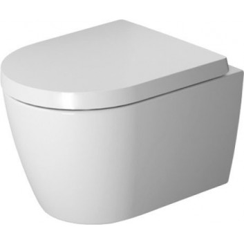 Подвесной унитаз WC Duravit ME by Starck Compact, 48x36cm, Rimless, bez rantu, крепление Durafix, белая