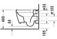 Подвесной унитаз WC Duravit ME by Starck Compact, 48x36cm, Rimless, bez rantu, крепление Durafix, белая