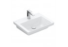 Раковина подвесная/с тумбой Villeroy & Boch Subway 3.0, 55x44cm, без перелива, otwór na armaturę, Weiss Alpin CeramicPlus