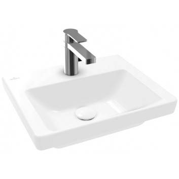 Раковина подвесная Villeroy & Boch Subway 3.0, 50x40cm, z переливом, otwór na armaturę, Weiss Alpin