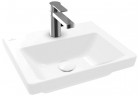 Раковина подвесная/с тумбой Villeroy & Boch Subway 3.0, 45x37cm, без перелива, otwór na armaturę, Stone White CeramicPlus