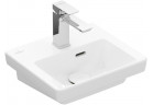 Раковина подвесная/с тумбой Villeroy & Boch Subway 3.0, 37x30,5cm, z переливом, otwór na armaturę, Weiss Alpin