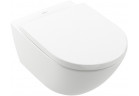 Подвесной унитаз WC Villeroy&Boch Subway 3.0, 56x37cm, bez kołnierza, TwistFlush, Stone White, с плёнкой CeramicPlus