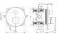 Смеситель для ванны Ideal Standard Ceramix Blue скрытая, Element zewnetrzny 2-приёмники