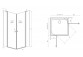 Душевая кабина Radaway Nes Black KDD II 80, часть левая, 800x2000mm, profil чёрный