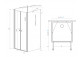 Двери кабины prysznicowej Radaway Eos DWD+S, 80cm, двустворчатые, стекло бесцветное, profil хром
