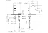 Смеситель для раковины на 2 отверстия Dornbracht CYO, напольный, zasięg 167mm, хром